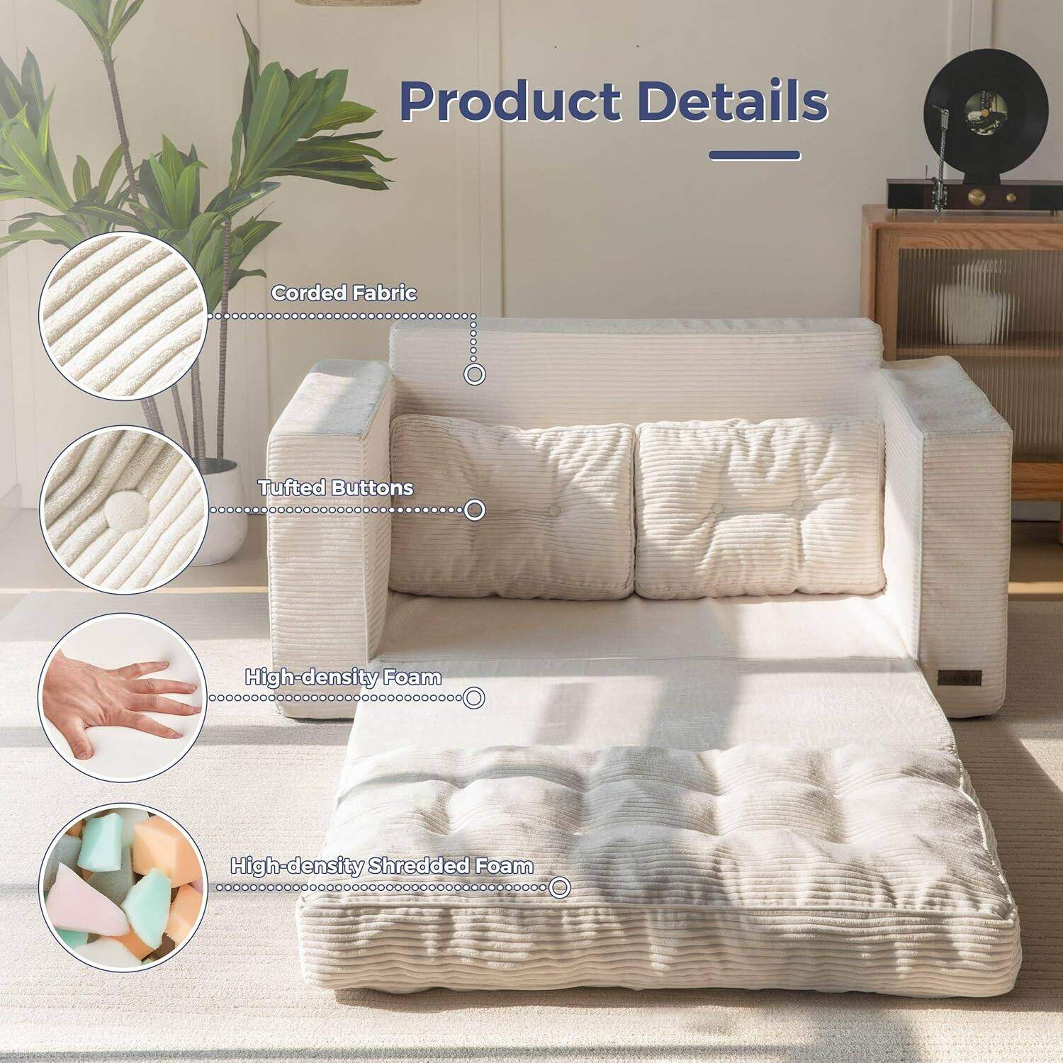 MAXYOYO Convertible Sofa Bed