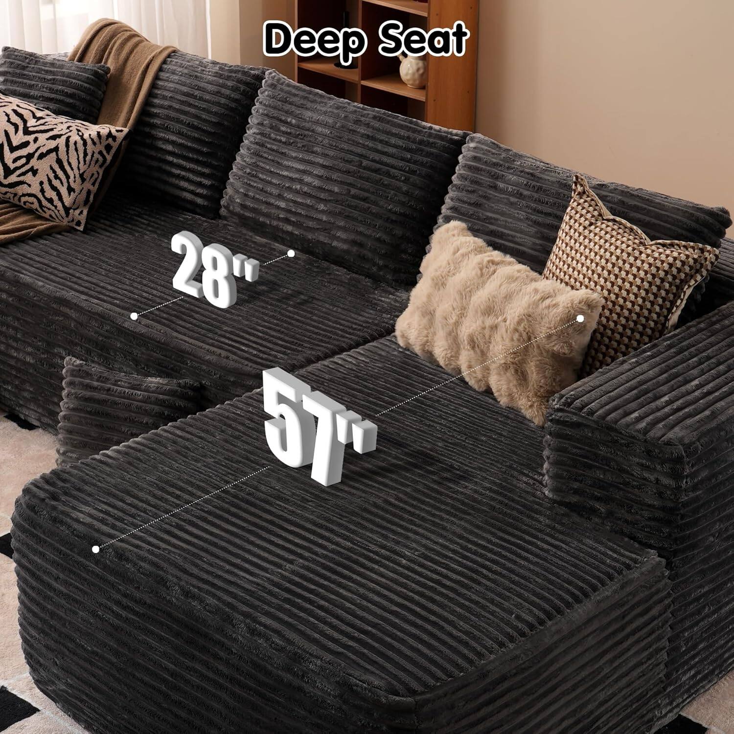 Sectional Cloud Couch for Living Room