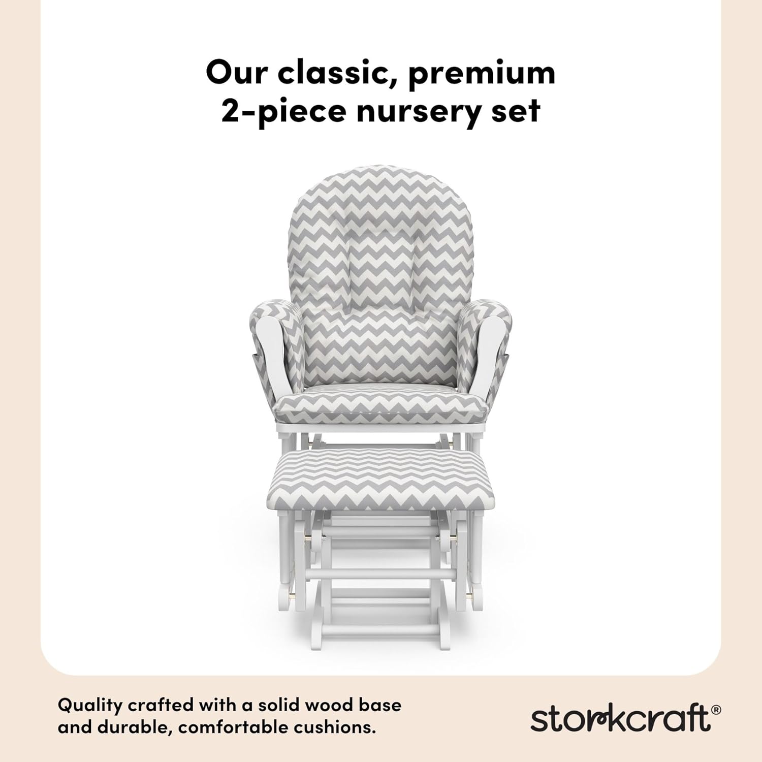 Storkcraft Premium Hoop Glider & Ottoman