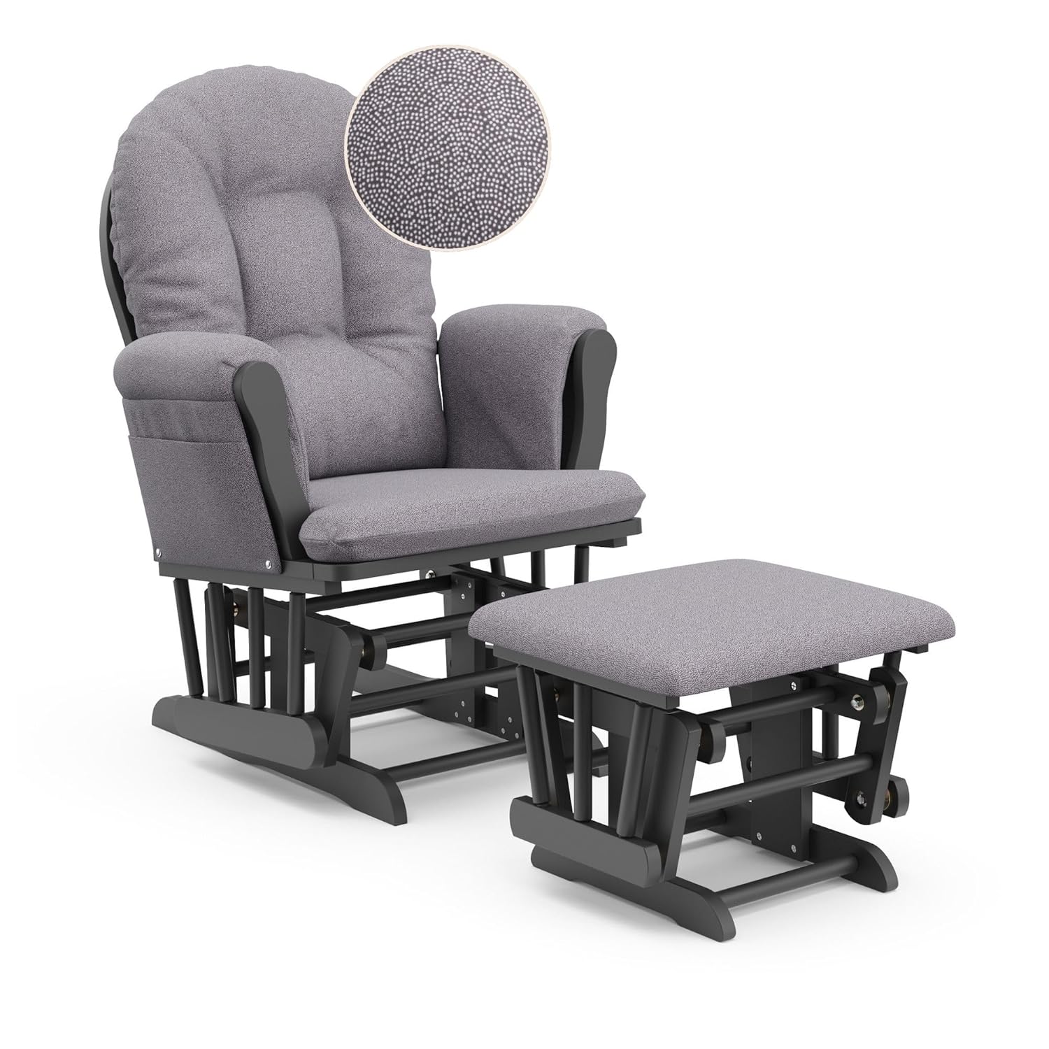 Storkcraft Premium Hoop Glider & Ottoman