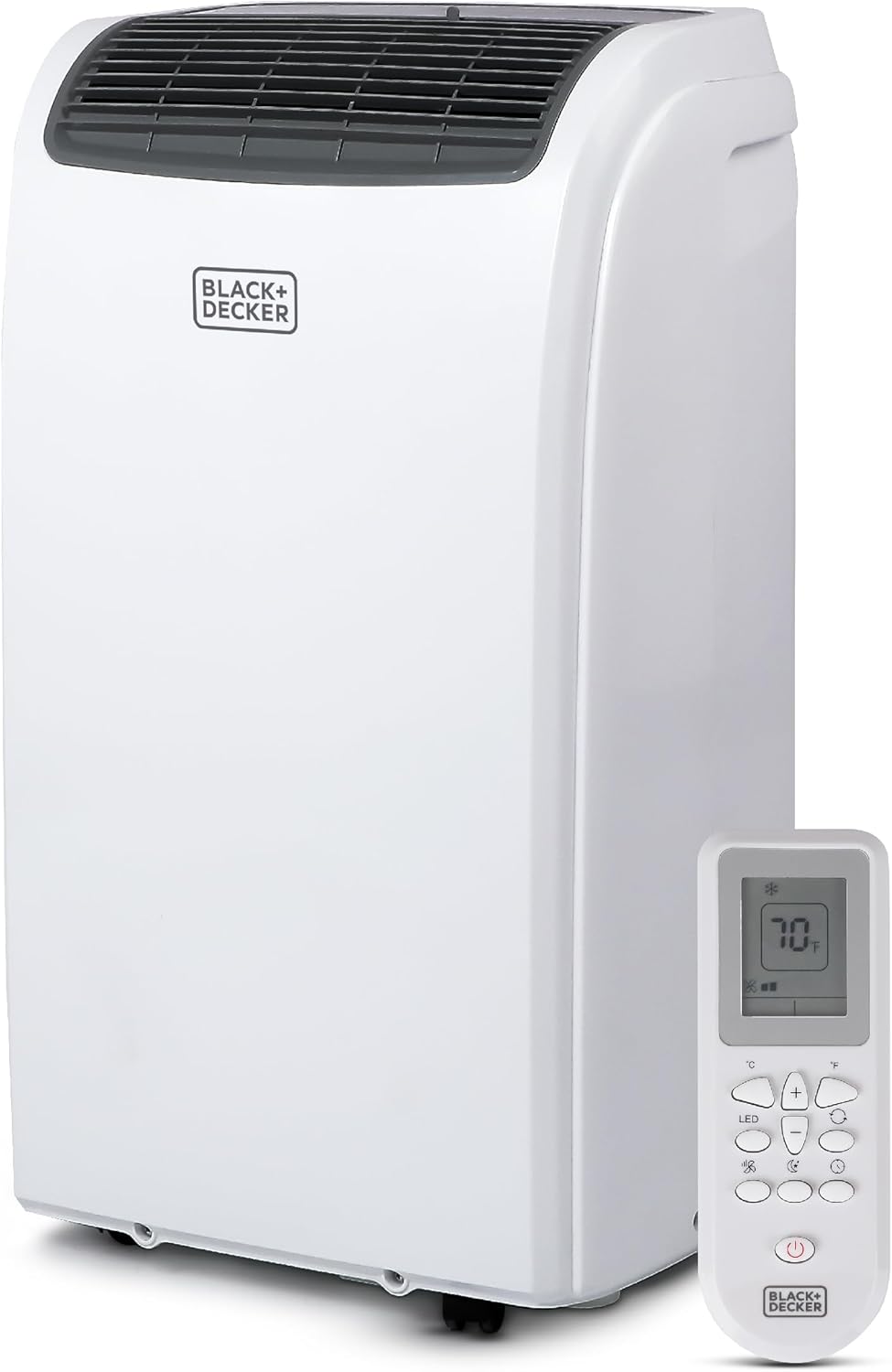 BLACK+DECKER Smart Portable Air Conditioner, 12,000 BTU for Rooms up to 550 Sq. Ft., Smart Portable AC with Follow Me Remote and Window Kit, BPACT12WT, White