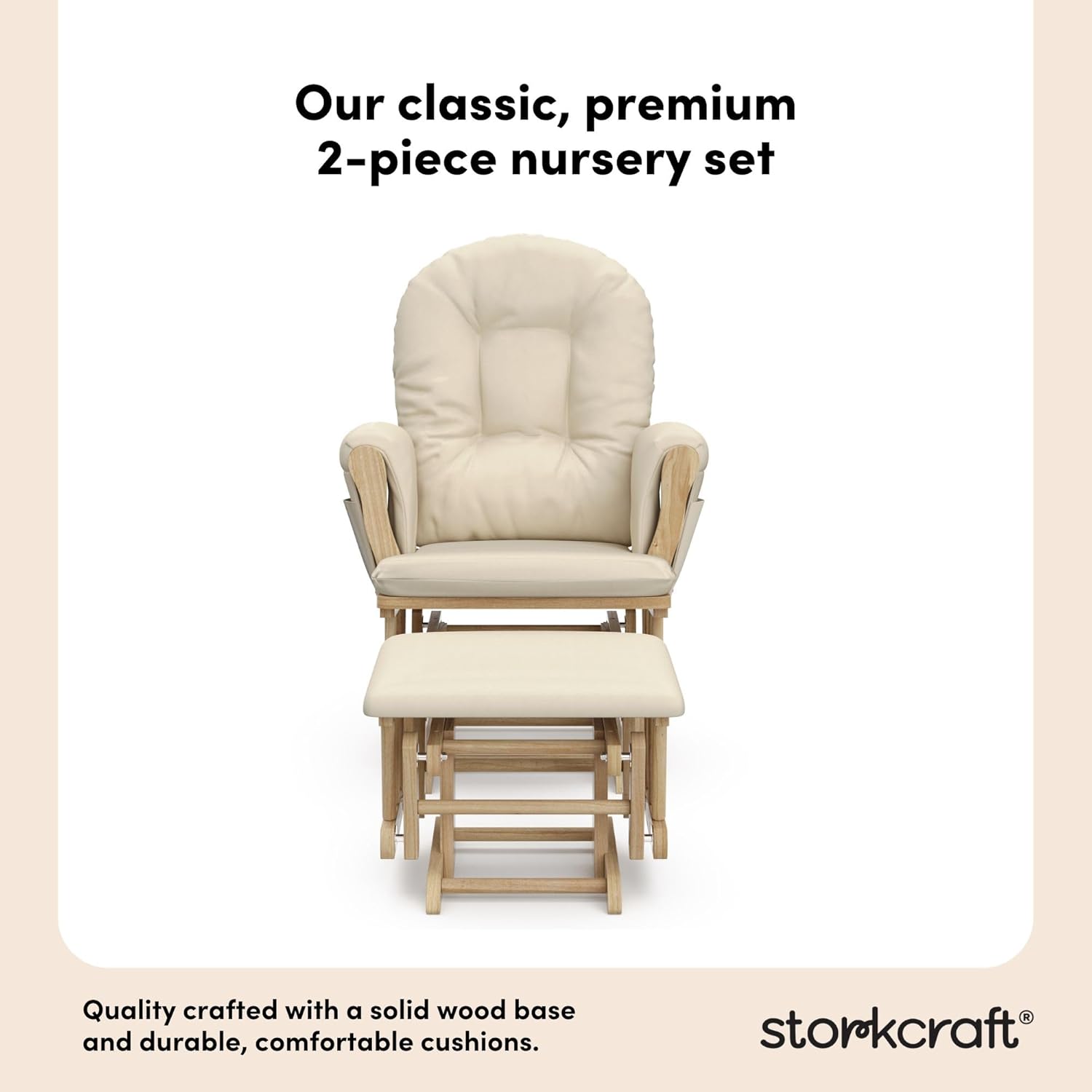 Storkcraft Premium Hoop Glider & Ottoman