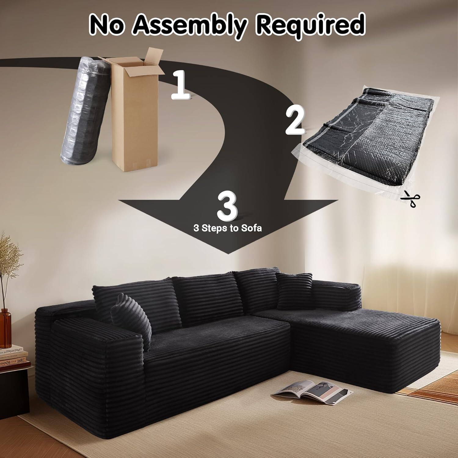 Sectional Cloud Couch for Living Room