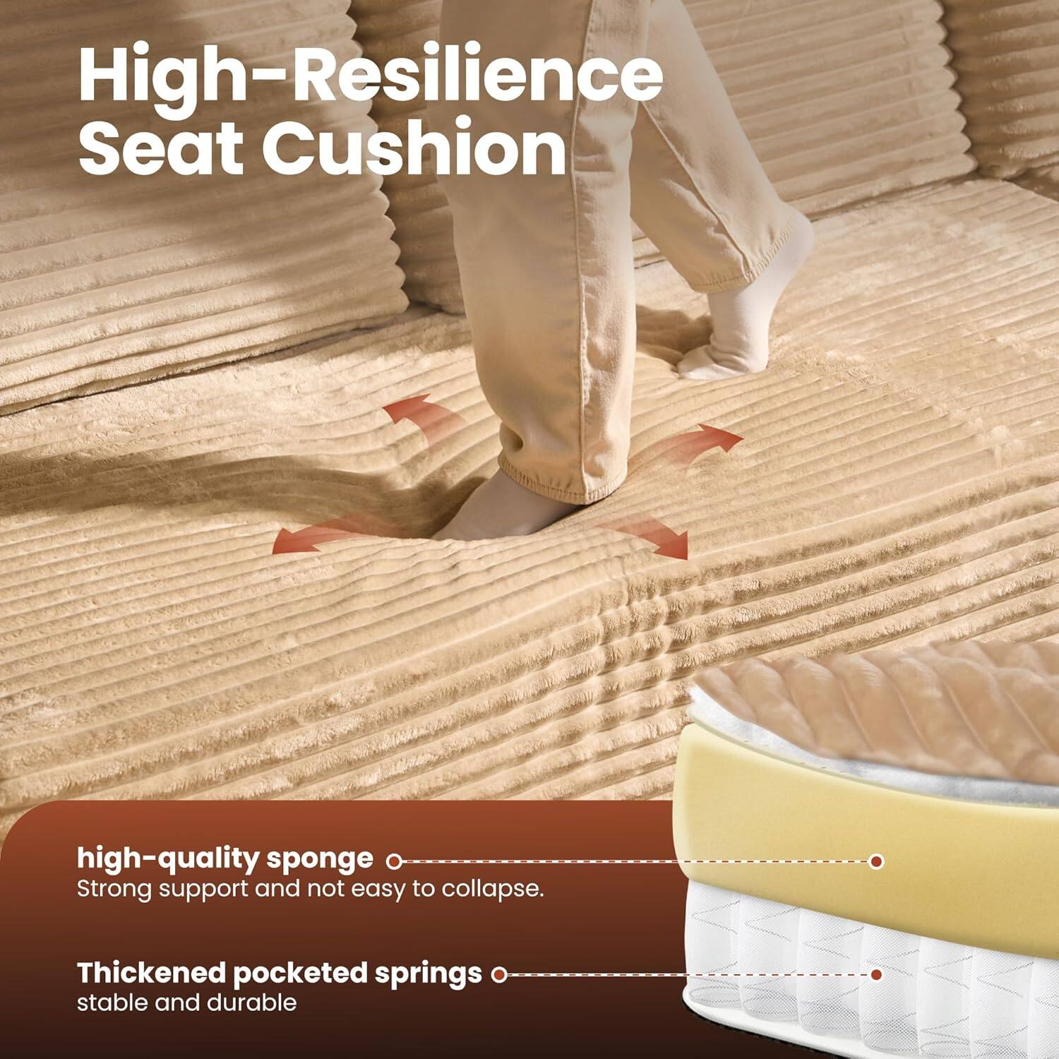 Sectional Cloud Couch for Living Room