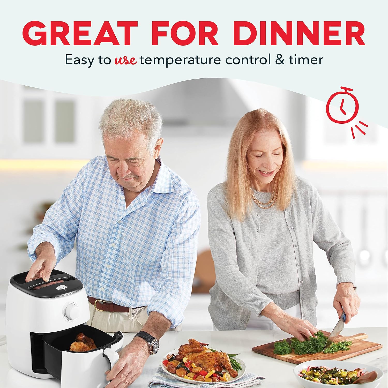 DASH Tasti-Crisp™ Electric Air Fryer Oven, 2.6 Qt., Aqua – Compact Air Fryer for Healthier Food in Minutes, Ideal for Small Spaces - Auto Shut Off, Analog, 1000-Watt