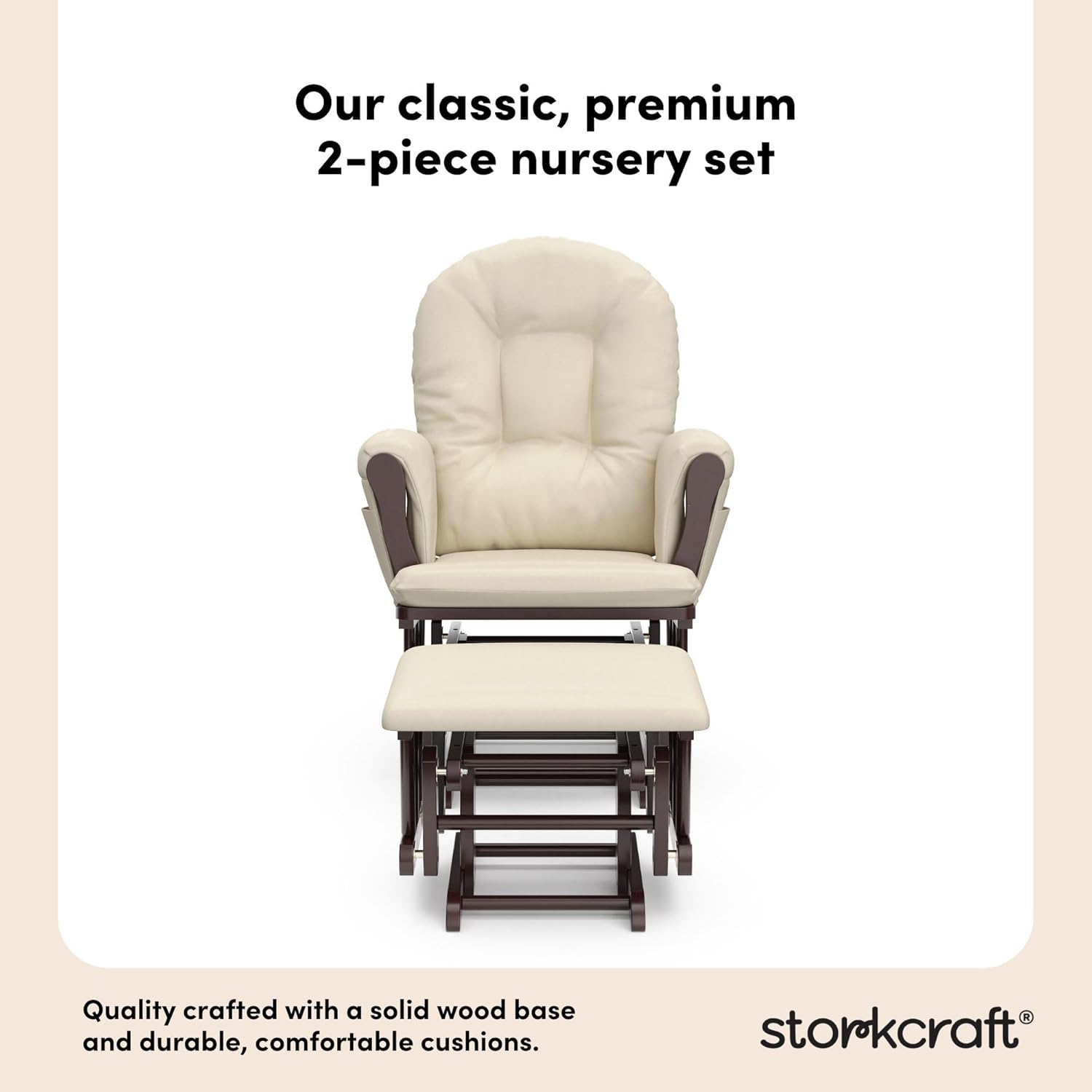 Storkcraft Premium Hoop Glider & Ottoman