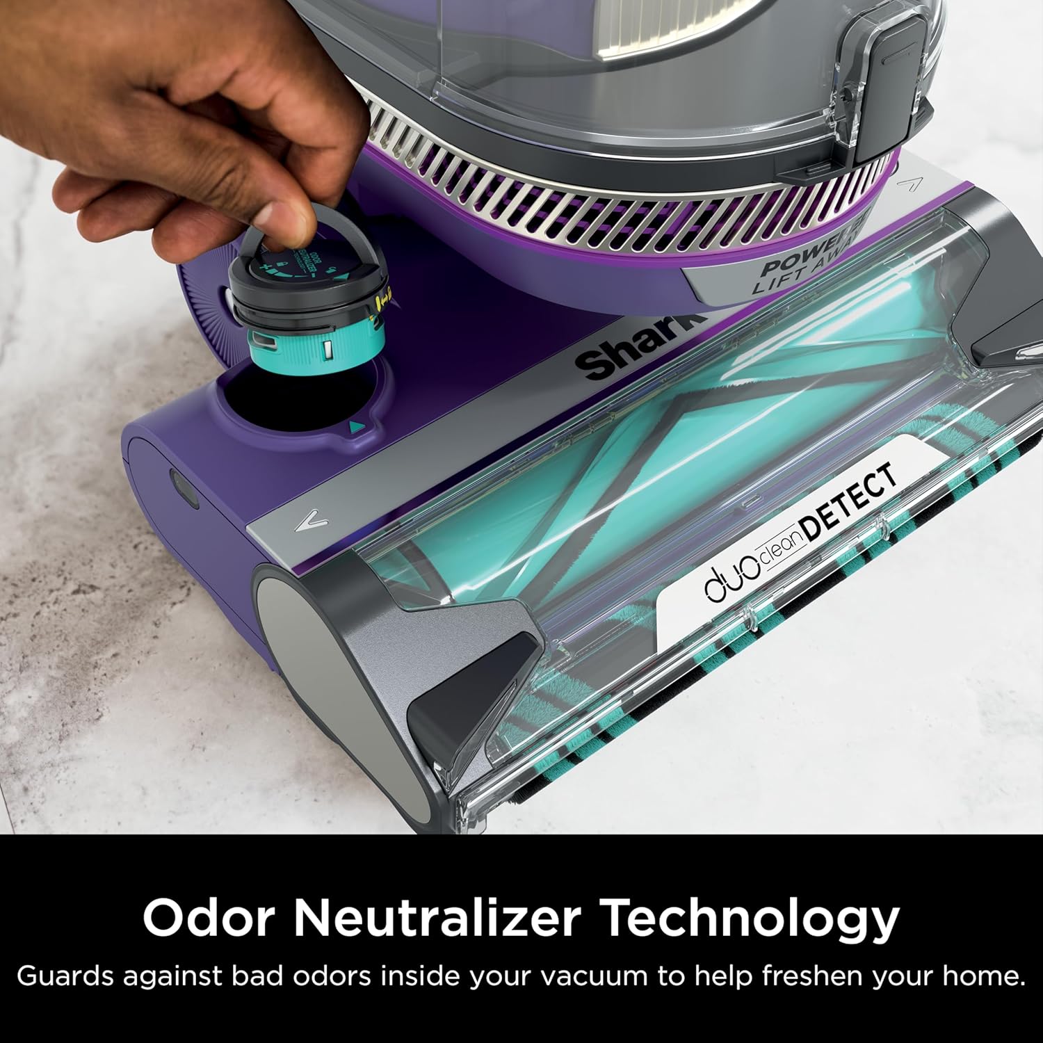 Shark AZ2002 Vertex Powered Lift-Away Upright Vacuum with DuoClean PowerFins, Self-Cleaning Brushroll, Large Dust Cup, Pet Crevice Tool, Dusting Brush & Power Brush, Silver/Rose Gold