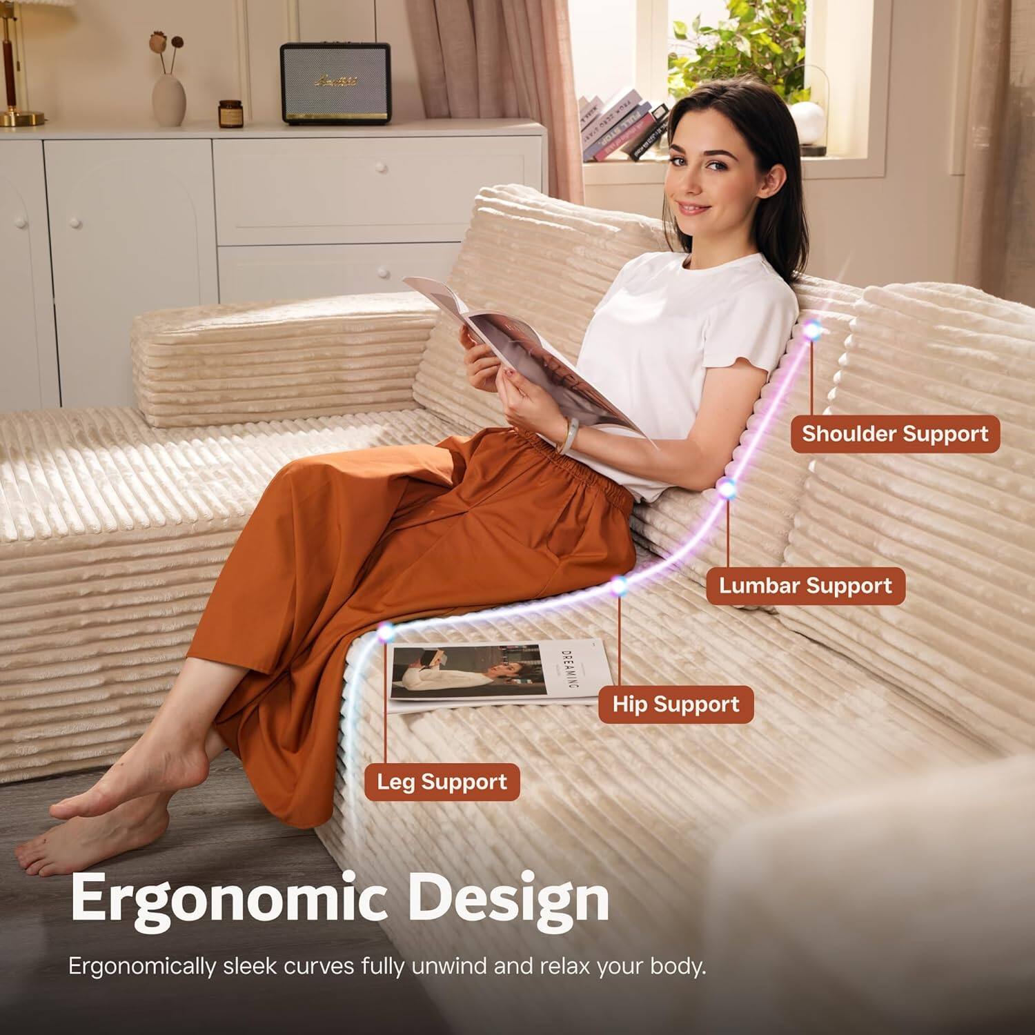 Sectional Cloud Couch for Living Room