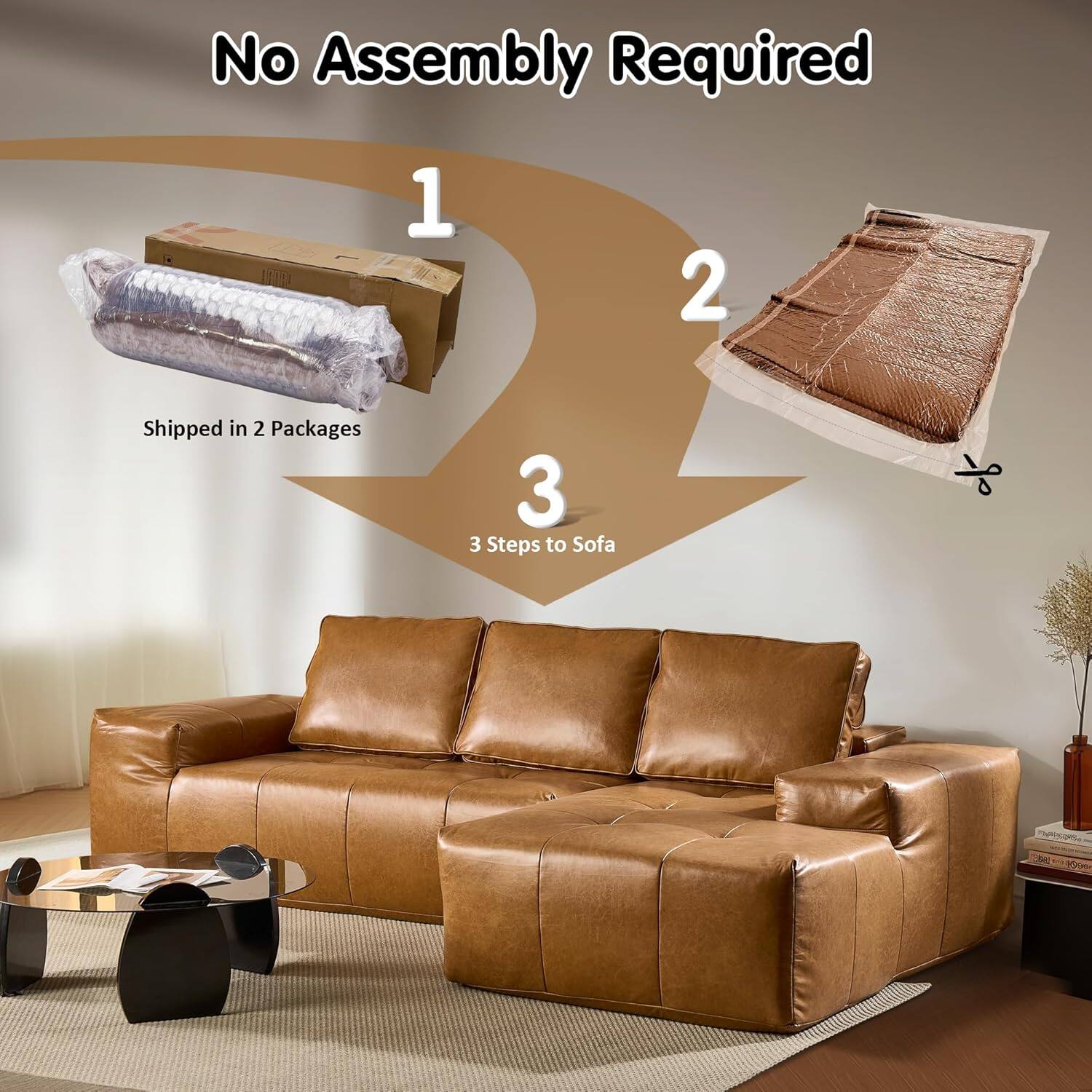 Sectional Cloud Couch for Living Room