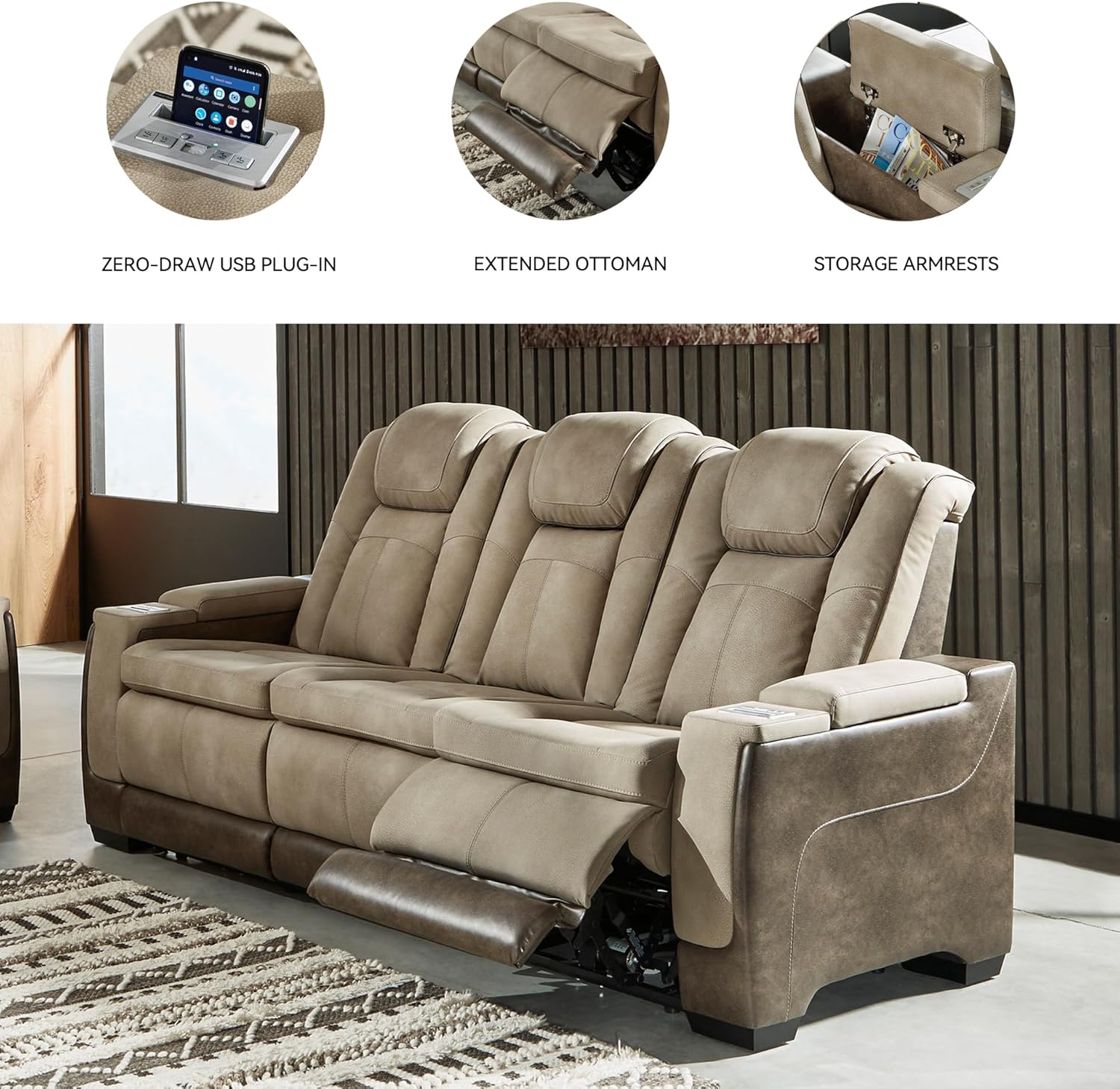 Signature Design by Ashley Next-Gen DuraPella Power Reclining Sofa