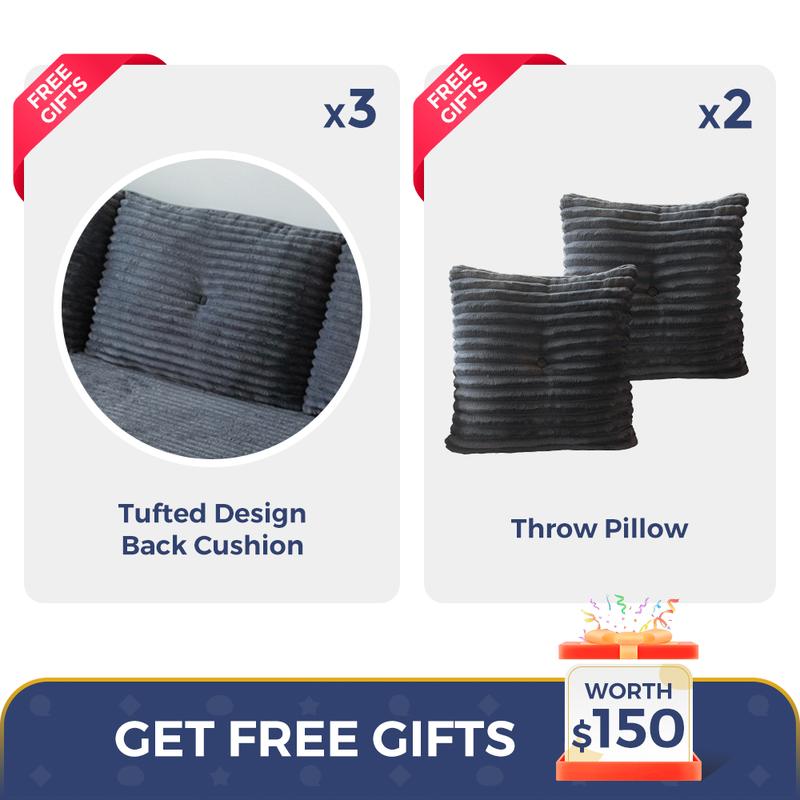 Modular Sectional Couch with L-Shape Chaise