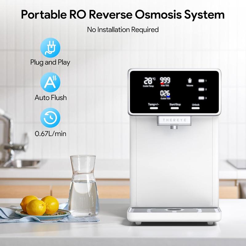 Thereye Countertop Water Filter Reverse Osmosis System, 7 Stage Purification (No Installation Needed)