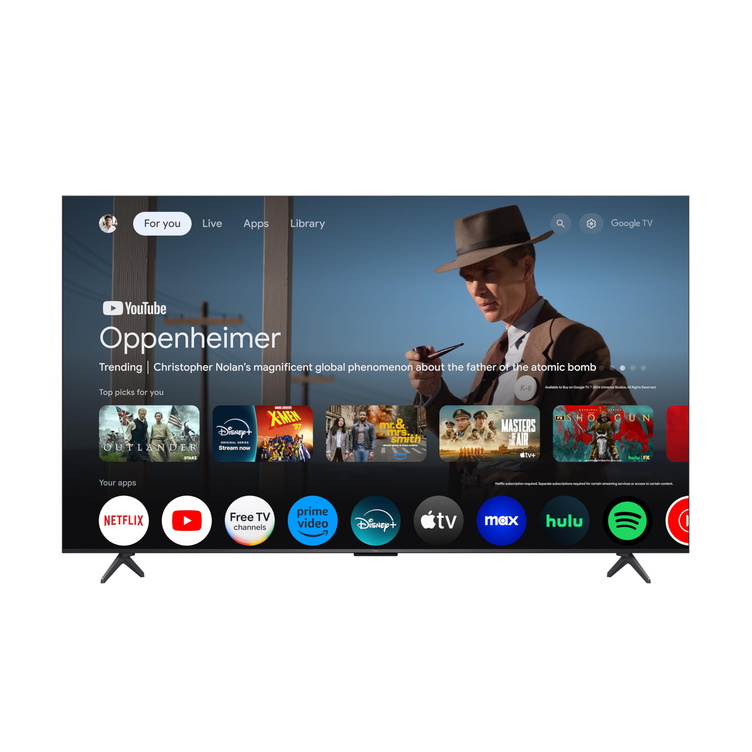 2025 TCL QM6K Series QD-Mini LED 4K UHD Google Smart TV