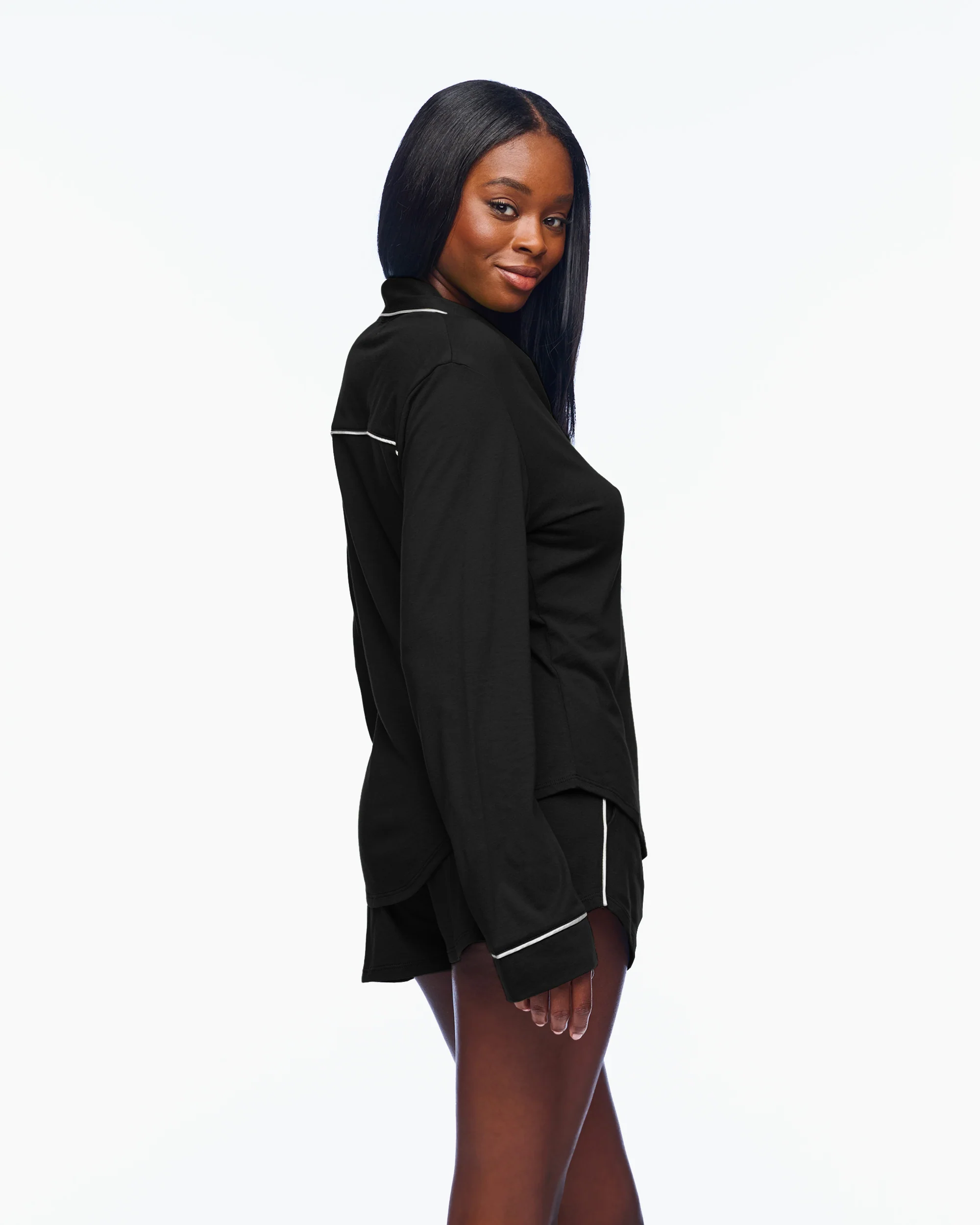 Long Sleeve Top & Boxer Pajama Set