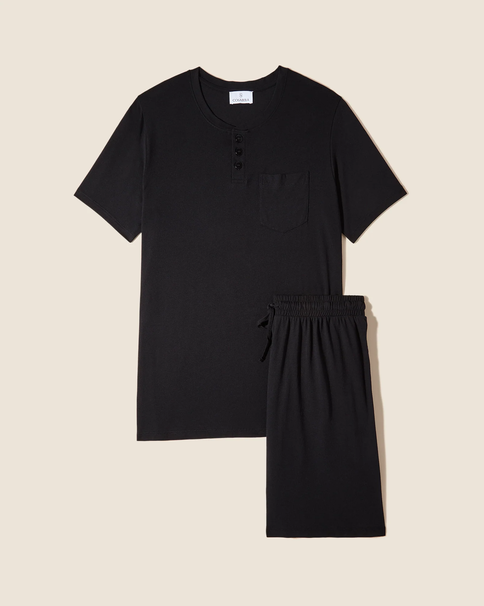 Men's Crewneck Top & Shorts PJ Set