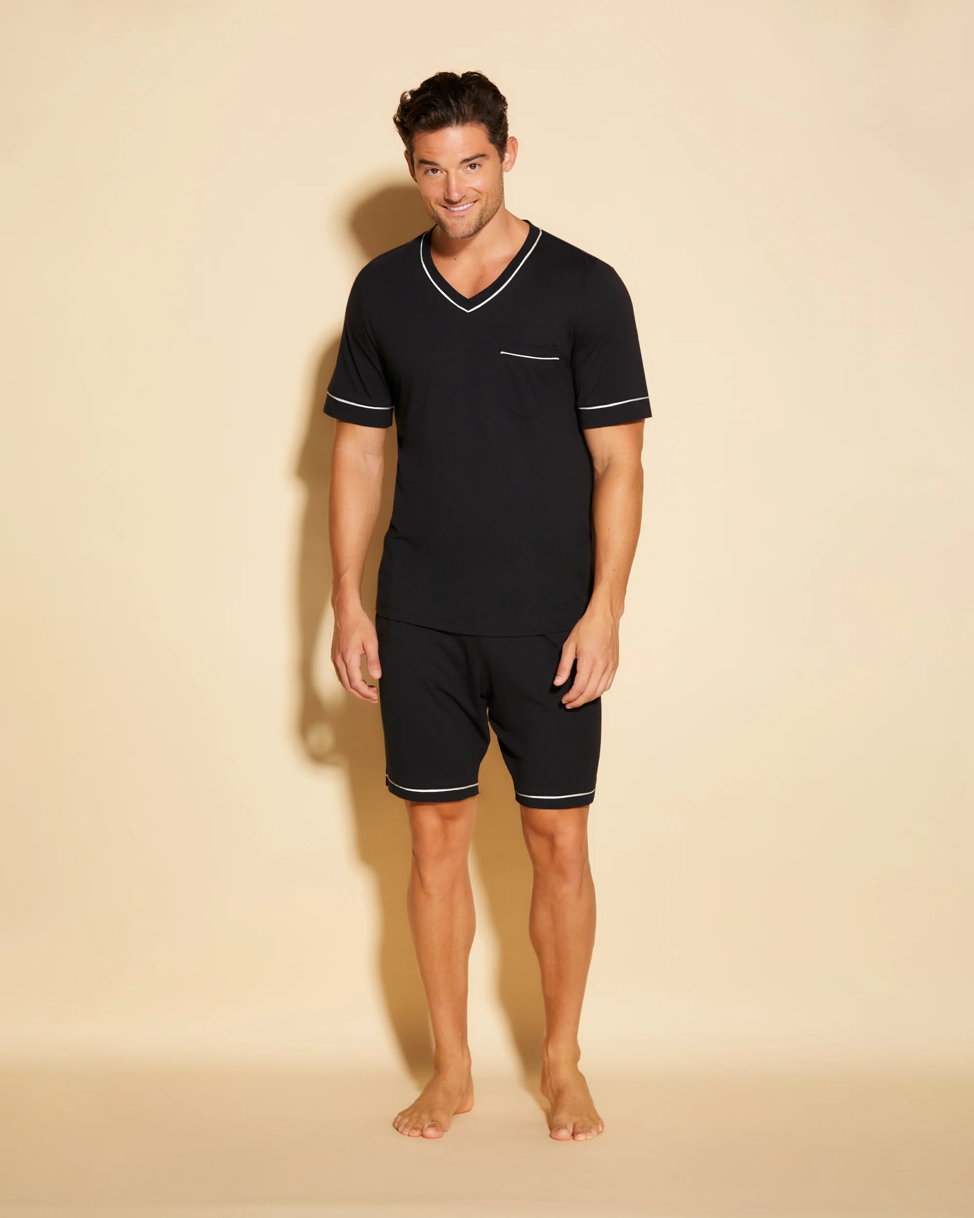 Men's Short Sleeve Top & Shorts Pajama Set