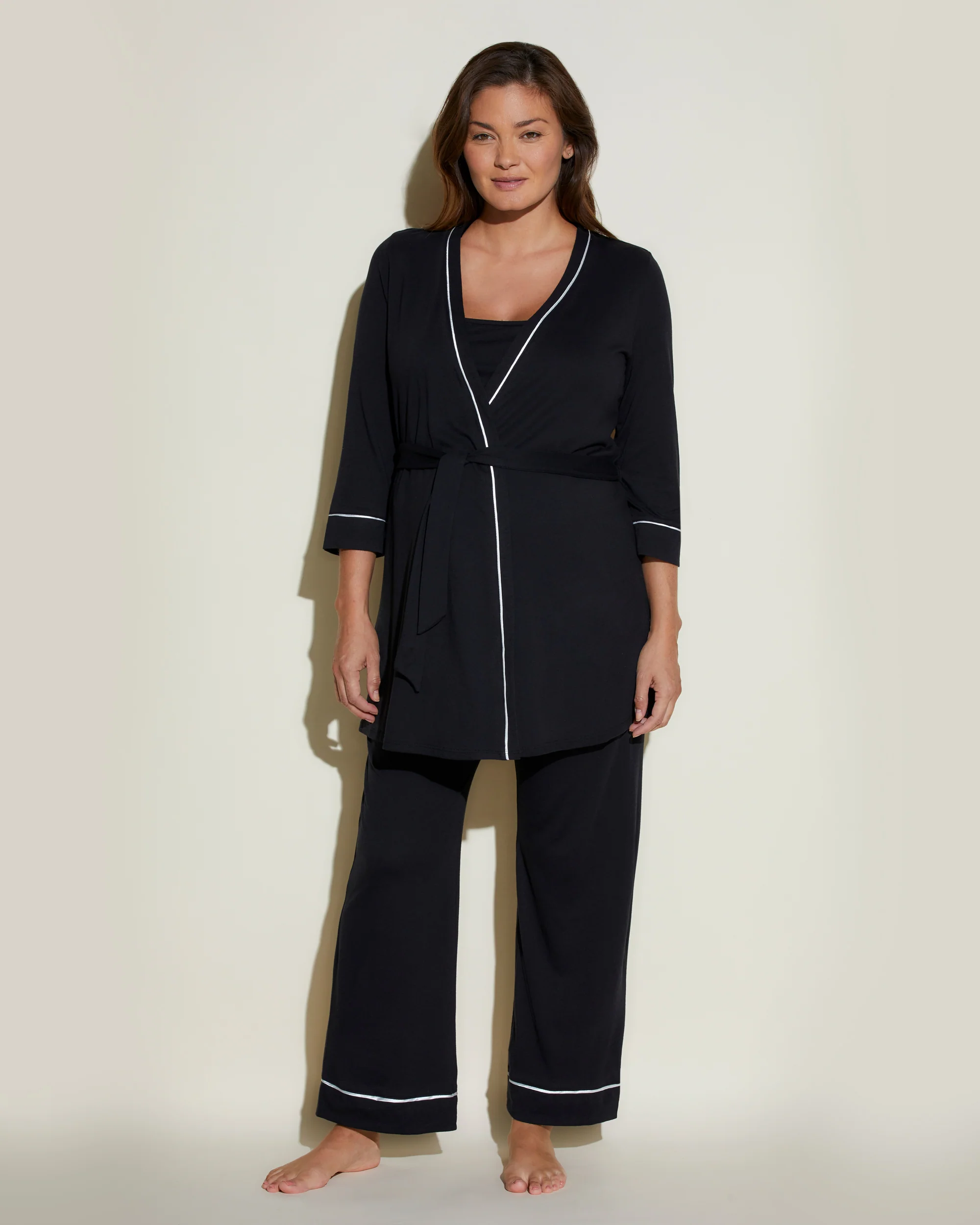Nursing 3 Piece Set With Print Robe