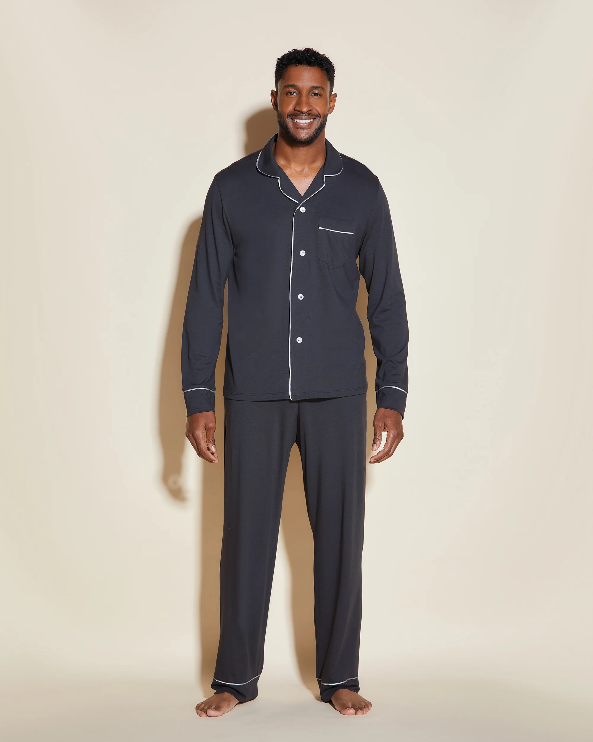 Men's Classic Long Sleeve Top & Pant Pajama Set