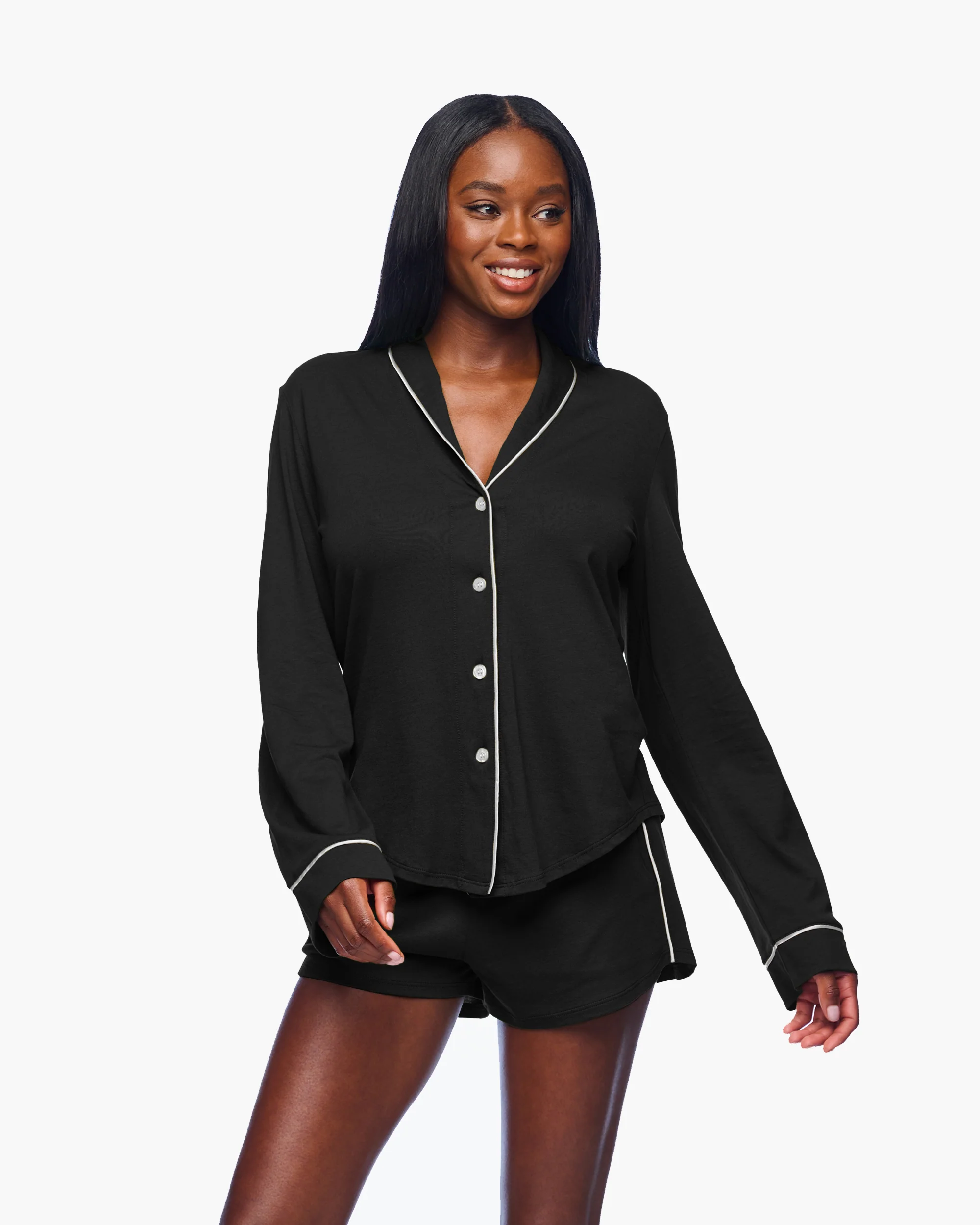 Long Sleeve Top & Boxer Pajama Set