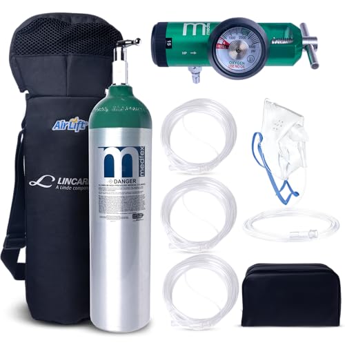 Medfex Oxygen Tank Complete Set | 425 Liter Capacity - Travel Size Kit