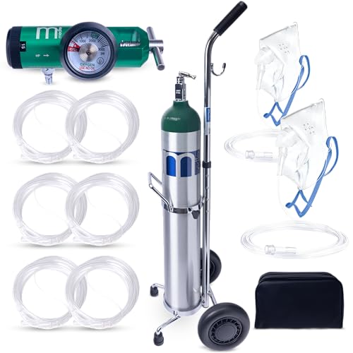 Medfex Oxygen Tank Complete Set - USA Made | 680 Liter Capacity - Standard Size Kit