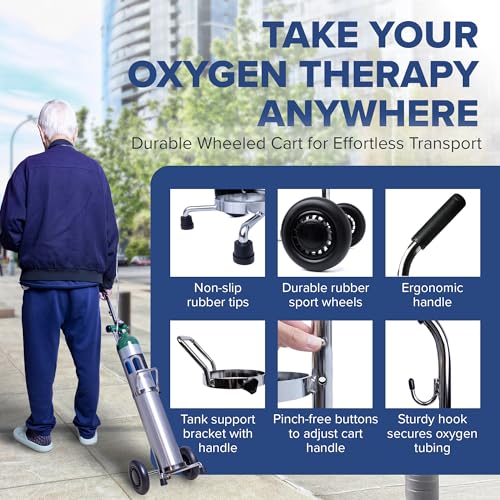 Medfex Oxygen Tank Complete Set - USA Made | 680 Liter Capacity - Standard Size Kit