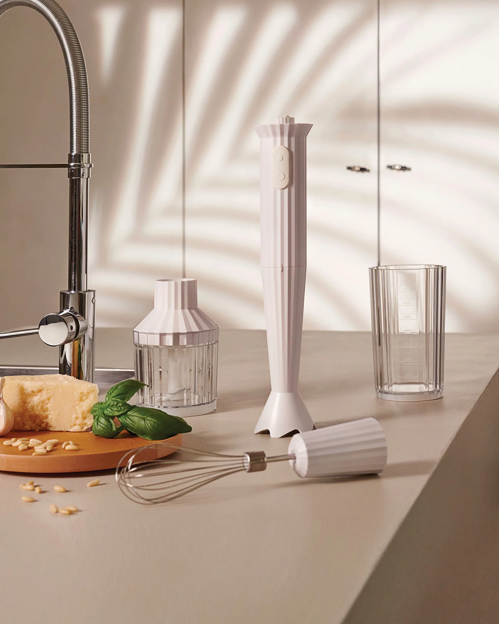 Plissé Hand blender set. British plug Design Michele De Lucchi