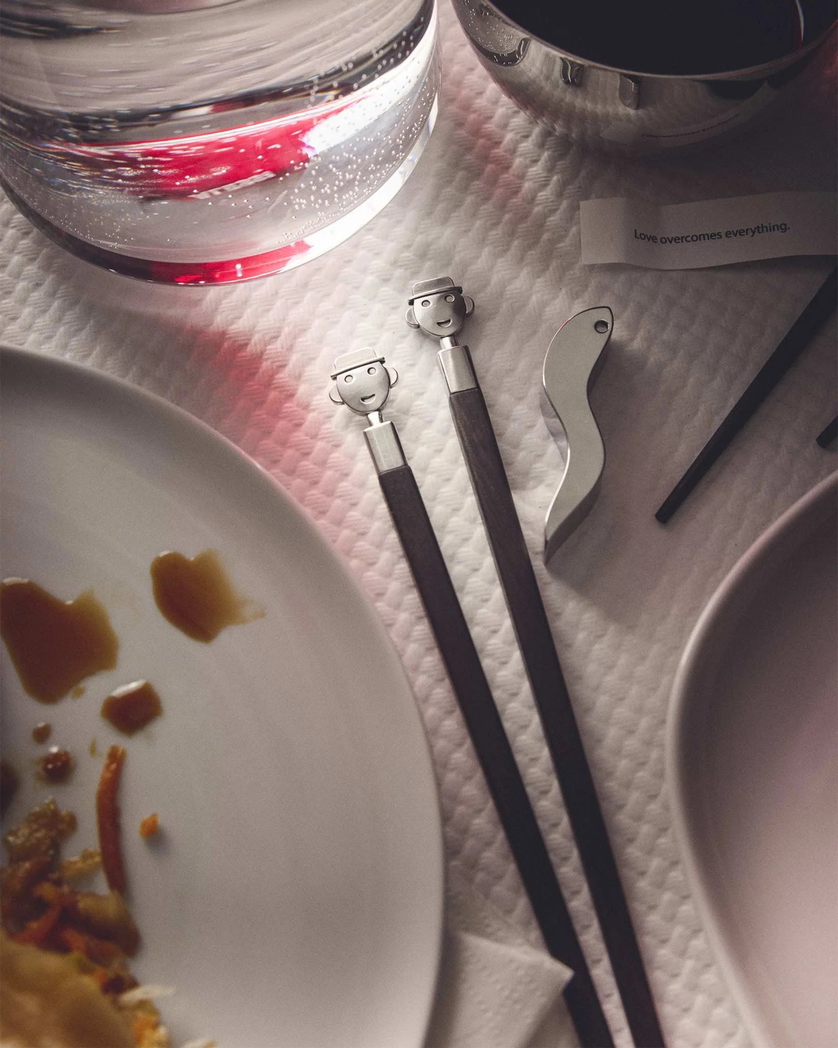 Alessandro Stick Set composed of two chopsticks Design Alessandro Mendini