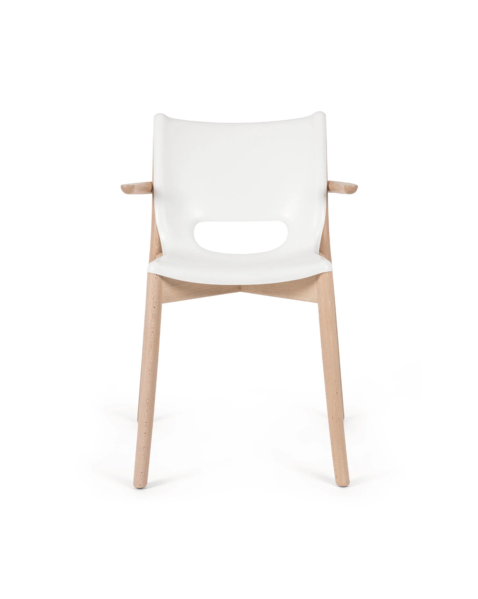Poêle Collection Monoshell chair with armrests Design Philippe Starck