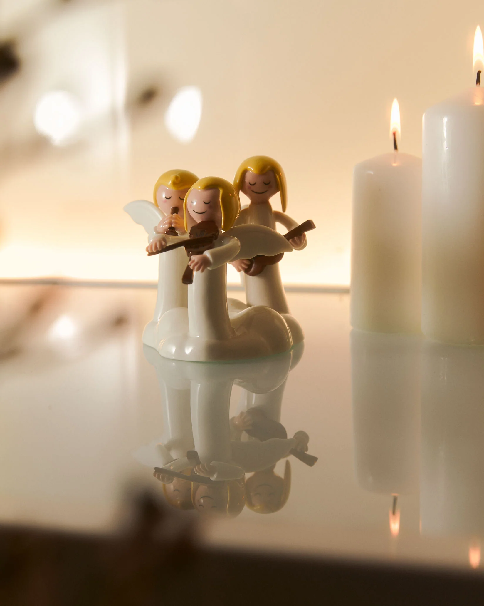 Do, Re, Mi Figurine in porcelain. Hand-decorated. Design Marcello Jori, Massimo Giacon