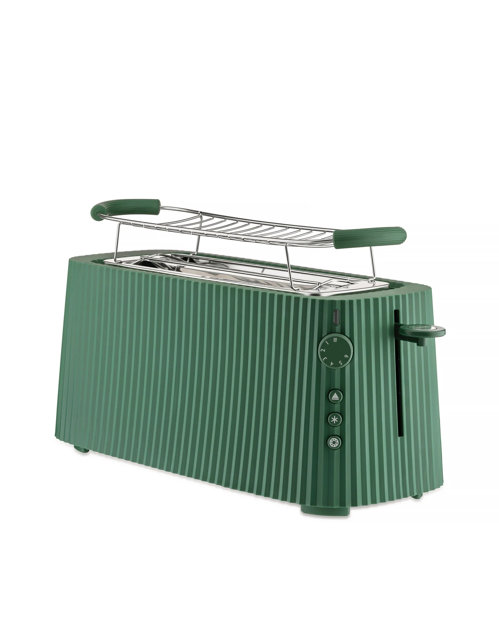 Plissé Long double compartment toaster. European plug. Design Michele De Lucchi