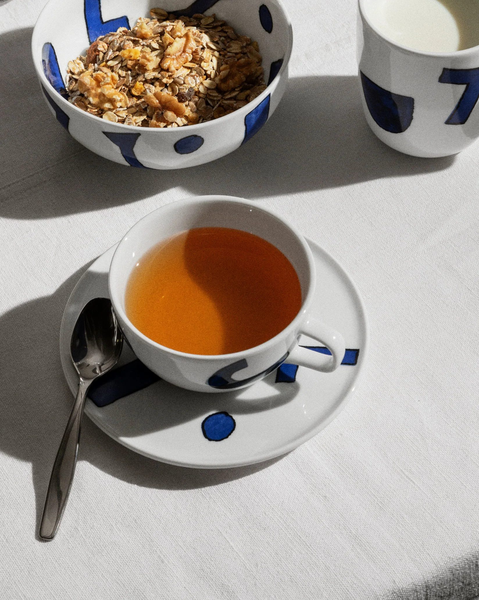 Itsumo - Yunoki ware Set of teacup with saucer. 4 pieces Design Naoto Fukasawa