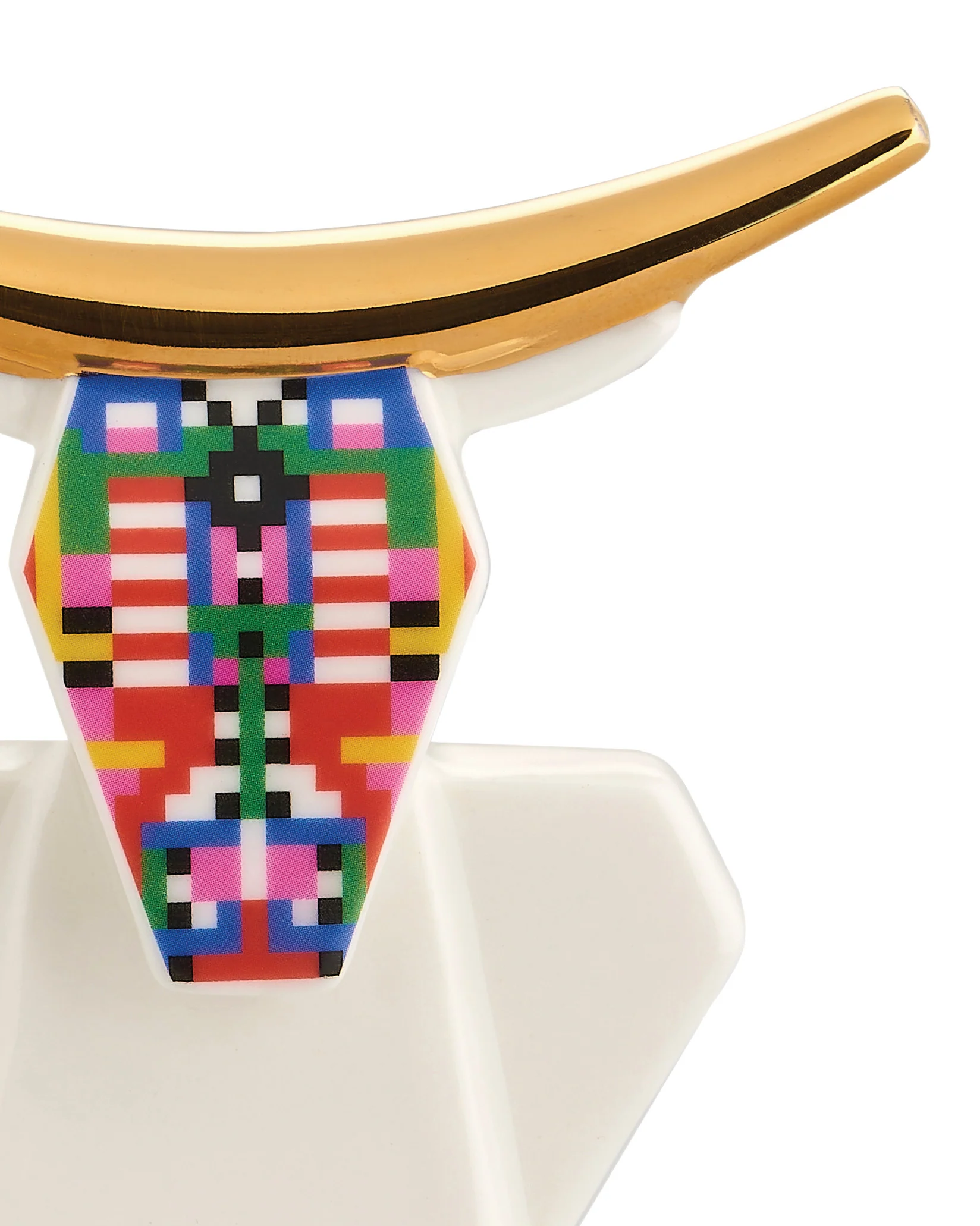 Holyhedrics Cow Figurine in porcelain Design Elena Salmistraro