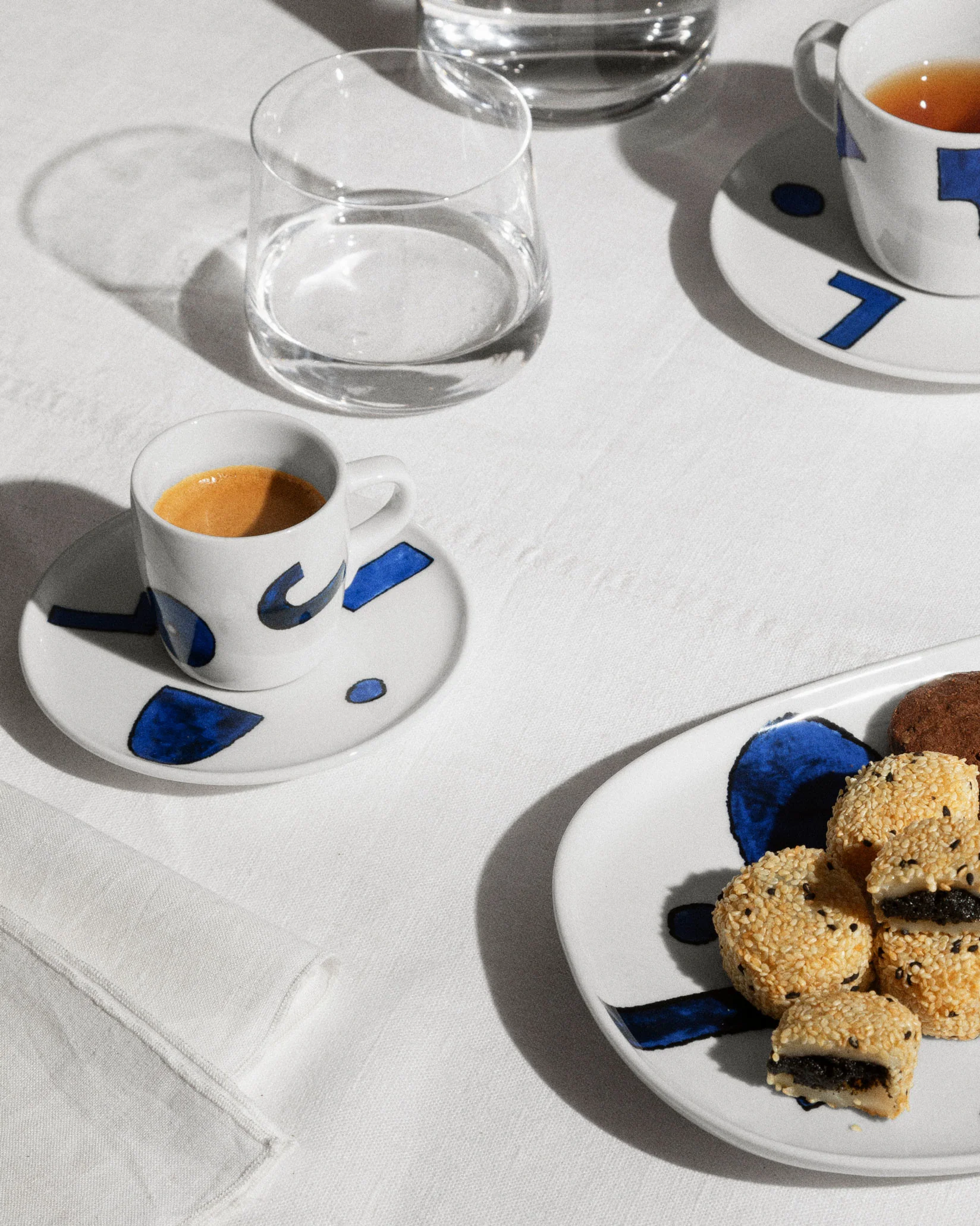 Itsumo - Yunoki ware Set of mocha cup with saucer. 4 pieces Design Naoto Fukasawa