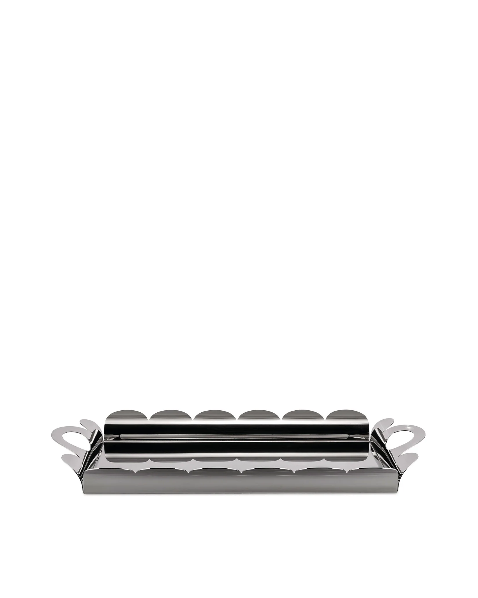 Recinto Rectangular tray with handles Design Alessandro Mendini