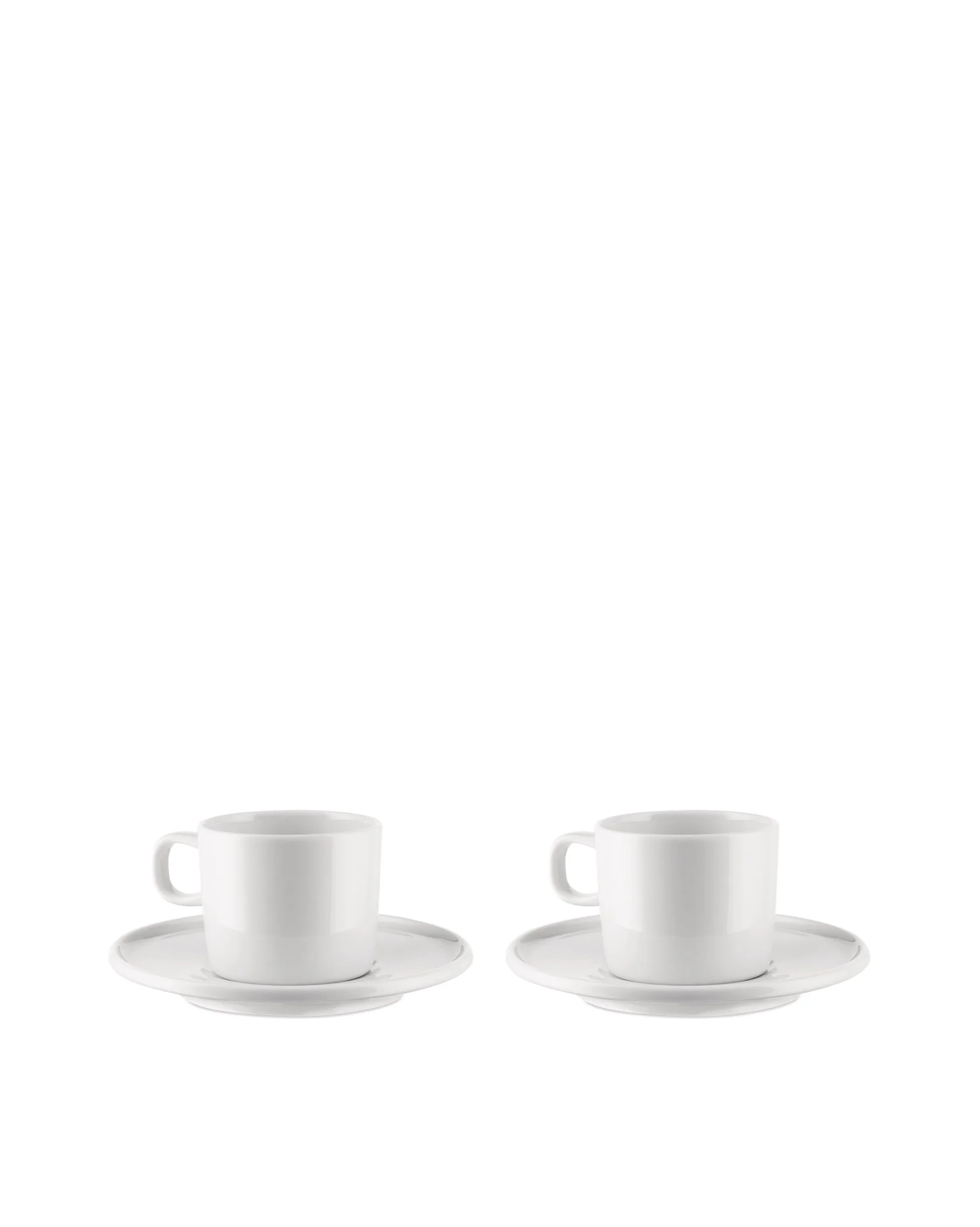 PlateBowlCup Set of two mocha cups with saucers Design Jasper Morrison