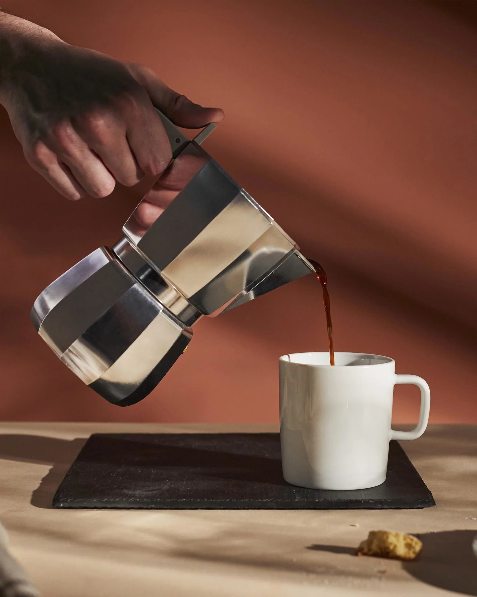 Moka Espresso coffee maker. Induction. Design David Chipperfield