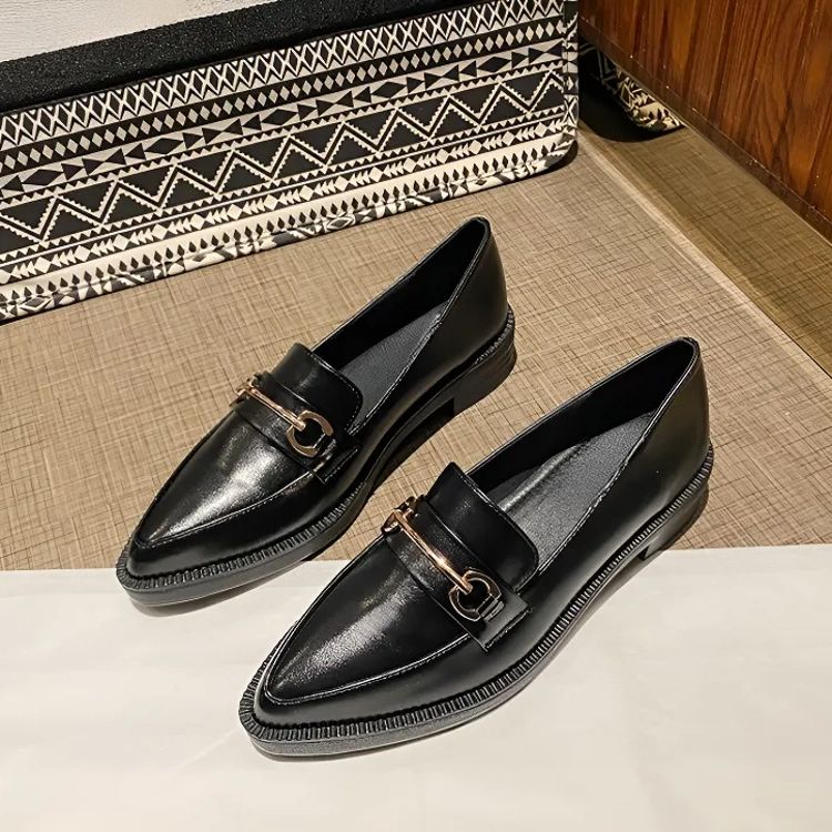 ビットローファー ポインテッドトゥ 3cmUP 歩きやすい 痛くない 歩きやすい 仕事用