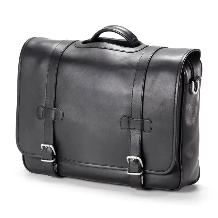Executive Leather Porthole Flap Briefcase