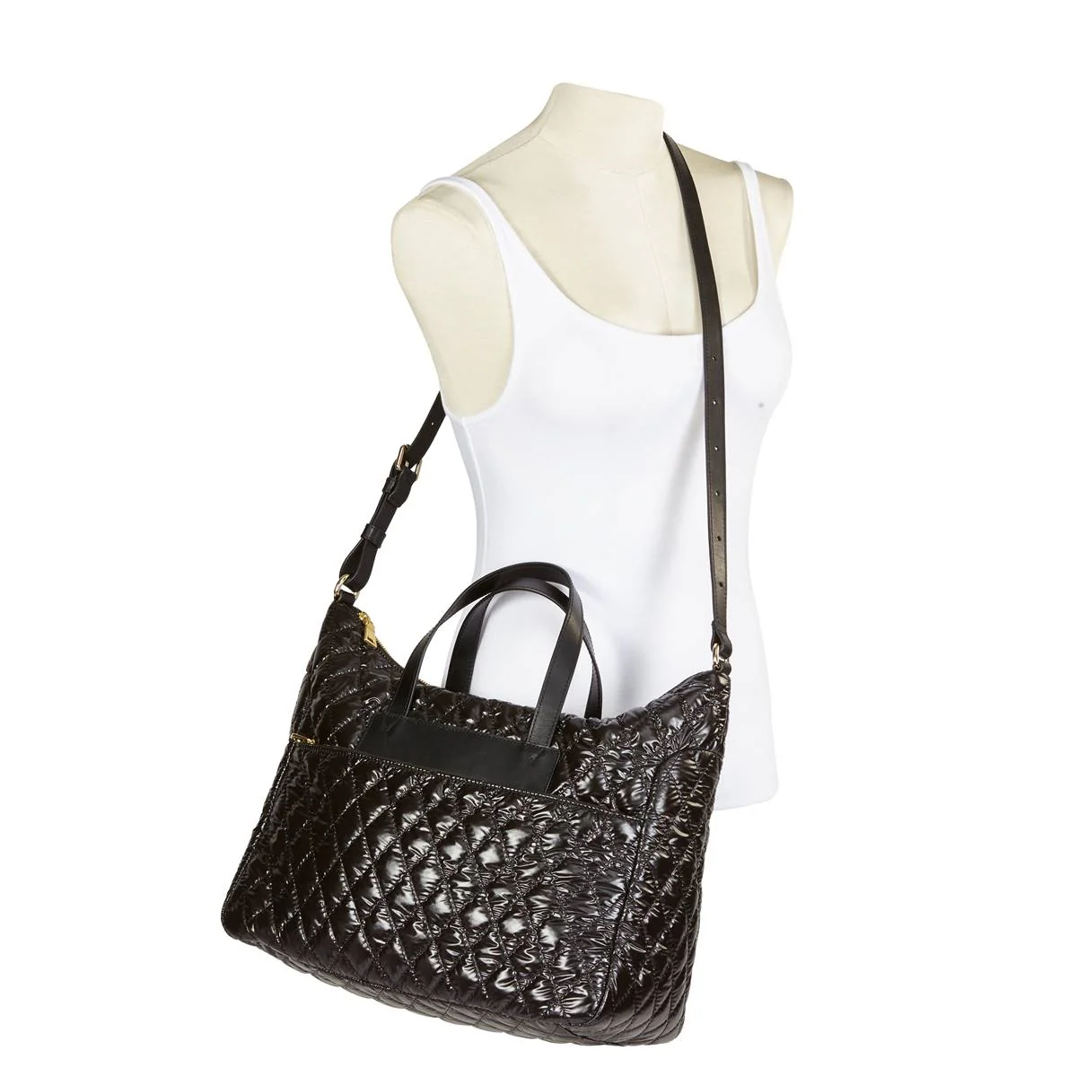 Quilted Messenger Crossbody Tote