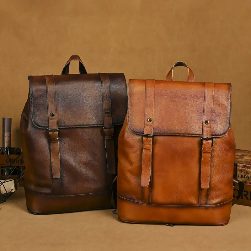 Handmade Genuine Leather Travel Backpack
