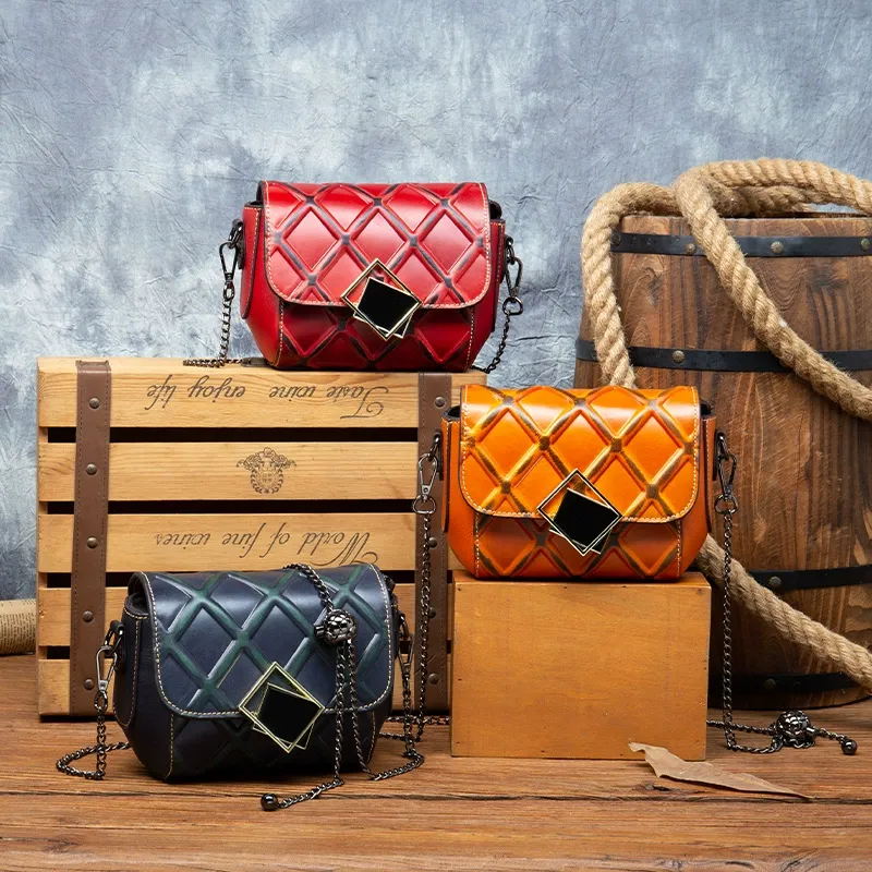 Glossy Quilted Mini Chain Purse