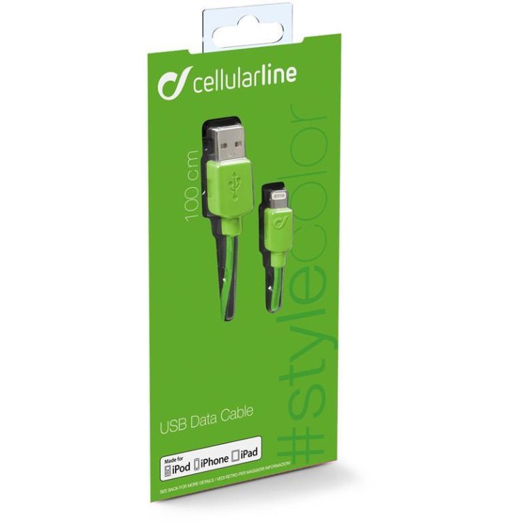 USB Cable #Stylecolor - Lightning Cellularline 1 Cavo Dati Verde