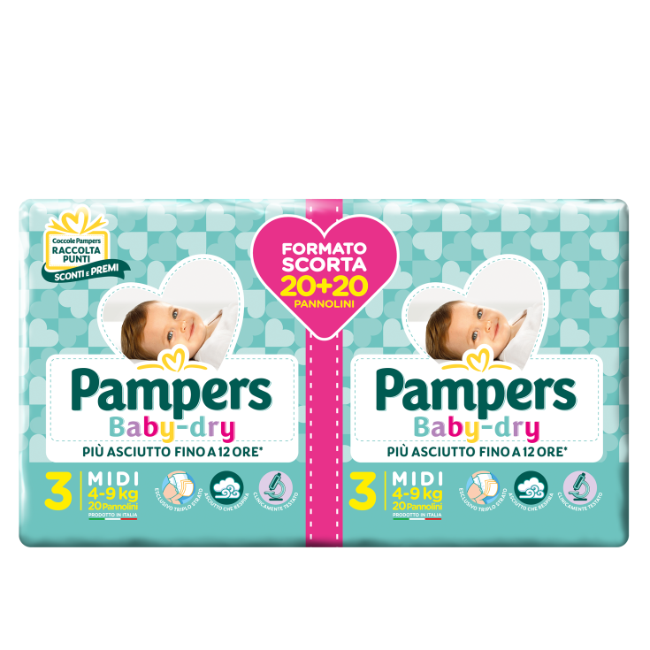 Pampers Baby Dry Midi 40 Pezzi