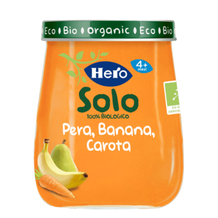 Solo Omogeneizzato Di Frutta Hero 120g Pera Banana Carota Biologiche