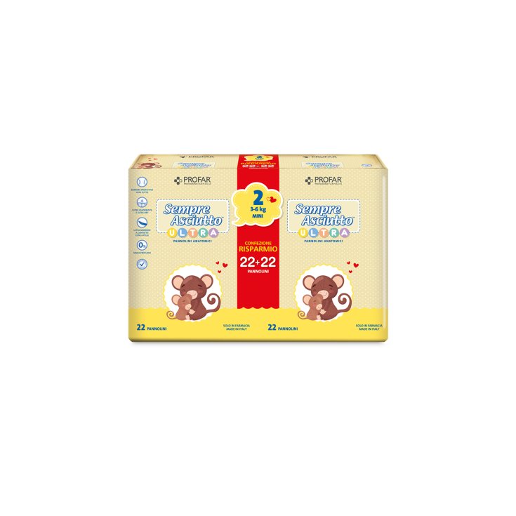 Sempre Asciutto UIltra Mini 3-6kg Profar 22+22 Pezzi Bipacco
