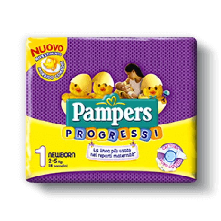 Pampers Progressi Taglia 1 NEWBORN (2-5Kg) 28 Pannolini