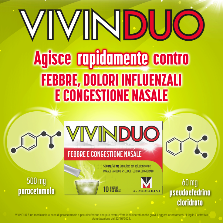 VivinDuo Febbre E Congestione Nasale Menarini 10 Bustine