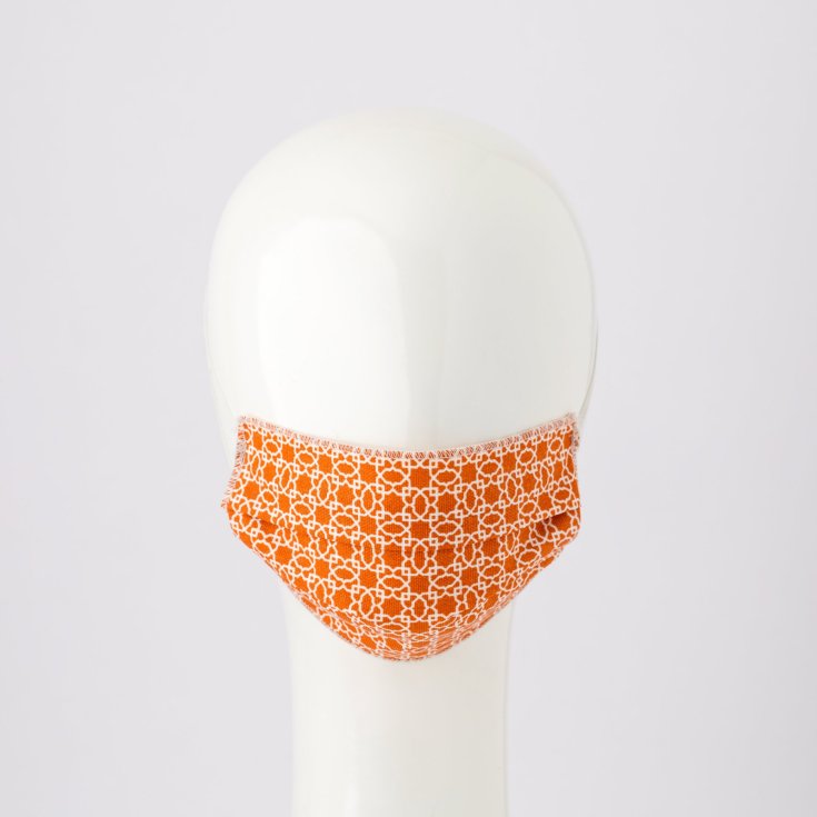 Mascherina Arabo Arancio Linea Oro Carillo Kit 2 Mascherine