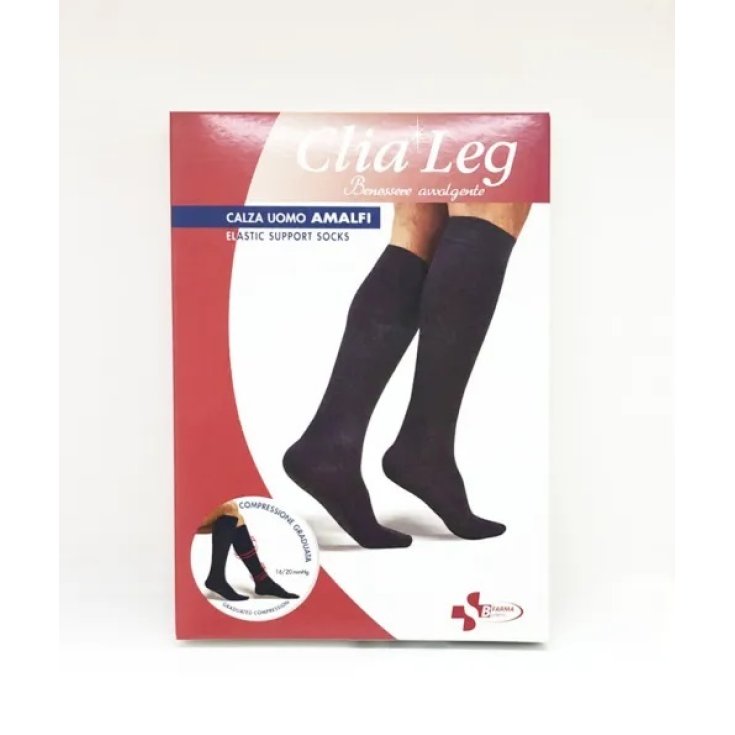Clia Leg Calza Uomo Amalfi 16-20mmHg Blu Tg.M